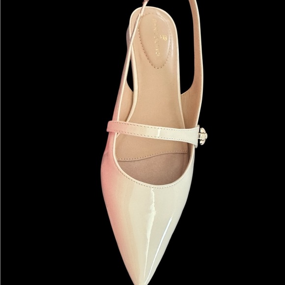 Bandolino Shoes - Bandolino Cream Patent Slingback Flats